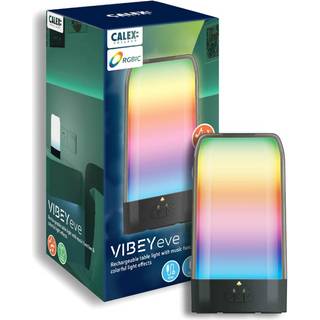 Calex LED bordlampe Vibey, Sort, Plast, Moderne