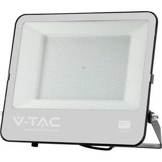 V-Tac 200W LED projektør, 135lm/W - Samsung LED chip, arbejdslampe, 1m ledning, udendørs - Dæmpbar : Ikke dæmpbar, Farve på hus : Sort, Kulør : Neutral