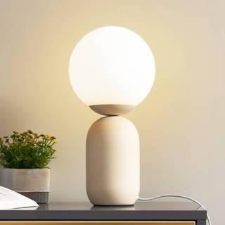 Bordlampe Lennes Lindby, Hvid/opal, Stue/spisestue, Glas, Moderne