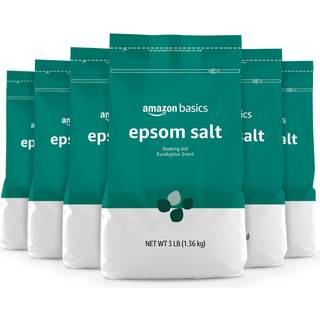 Amazon Basics Epsom Salt Soaking Aid Eucalyptus Duftende 3 pund (pakke med 6) (tidligere Solimo)