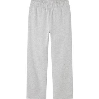 Mille Straight Sweatpants, Light Grey Melange, 140 cm