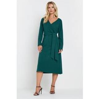 M & Co M & Co Blue Petite Plain Wrap Dress - 10 P