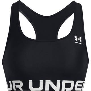 HeatGear® Armour Mid Branded Women's Sports Bra Black / White L