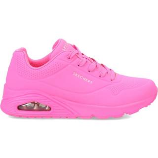 Skechers Womens Uno-Night Shades Sneaker Hot Pink 85 Wide