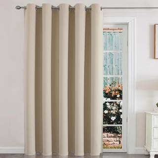 Joydeco skyded?r gardiner lys beige gardiner 70 x 108 tommer ekstra brede gardiner til g?rdhave skyded?r stue stue divider gardiner