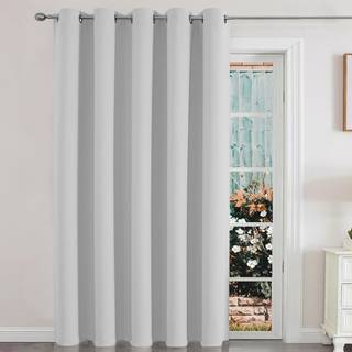 Joydeco skyded?r gardiner gr?lige hvide gardiner 70 x 108 tommer ekstra brede gardiner til g?rdhave skyded?r stue stue divider gardiner