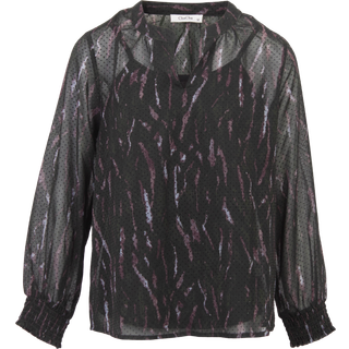 ChaCha Dame Bluse - Black print - XL