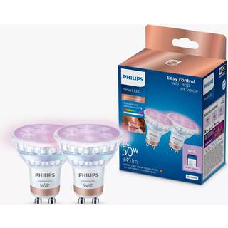 Philips smart led spotpære gu10 50w dæmpbar color 2-pak
