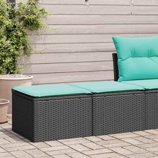 Vidaxl 2 -stykke haven sofa s?t med puder sort poly rotting acacia