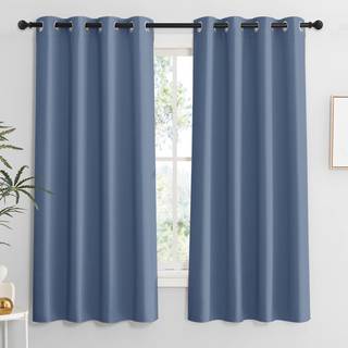 Ryb Home Living Room Gardiner 63 tommer 2 panel Indstil lys & udkast Bloker termisk isoleret gardiner Rum m?rkere Privcay -vindue behandling til