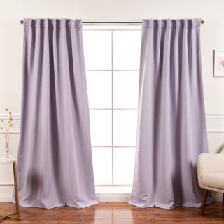 Bedste hjemmefashion premium blackout -gardinpaneler - solid termisk isoleret vinduesbehandling Blackout Drapes til sovev?relse - Bagfane & stang