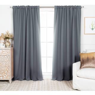 Bedste hjemmefashion premium blackout gardinpaneler - solid termisk isoleret vinduesbehandling Blackout Drapes til sovev?relse - Back Tab & Rod P