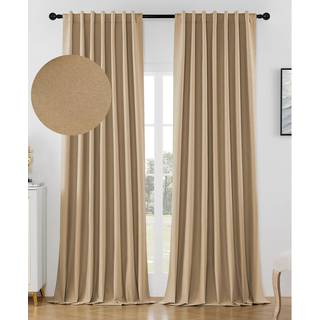 JoyDeco Blackout Curtains til sovev?relse 84 tommer l?ngde Bagfane/stanglom 100% Blackout Stue Drapes struktureret termisk isolerede blackout gar