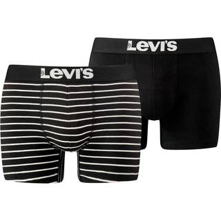Levis 2-pak Base Stripe Boxer - Black/White - X-Large * Kampagne *