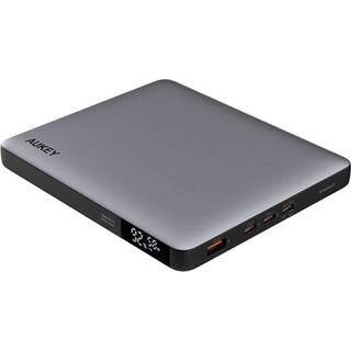 Aukey Powerbank 100W 20000mAh 3xUSB-C PD 3.0 Powerbank - Grå - 20000 mAh