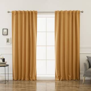 Bedste hjemmefashion premium blackout gardin 2 paneler - solid termisk isoleret vinduesbehandling Blackout Drapes til sovev?relse - Back Tab & Ro