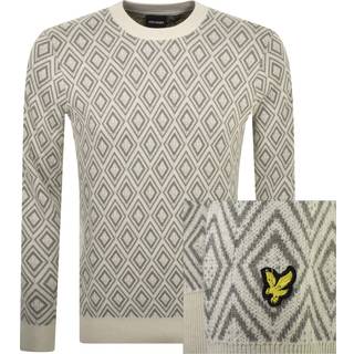 Lyle And Scott Monogram Intarsia Jumper Cream