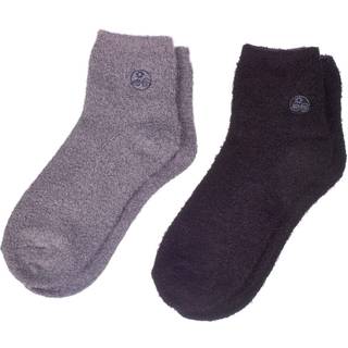 Earth Therapeutics Aloe Socks - Double Pack - Gr?/sort (2 par)