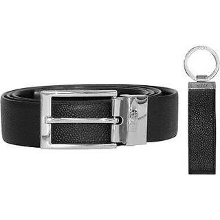 HUGO 50403065 Geschenkset Herren-Ledergürtel Schwarz