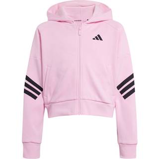 adidas adidas Pink Future Icons 3-Stripes Full Zip Hooded Kids Track Jacket