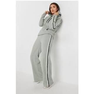 Lts Tall Grey Side Stripe Wide Leg Joggers Ex Long > 16 Lts | Tall Women's Joggers - Ex Long 16