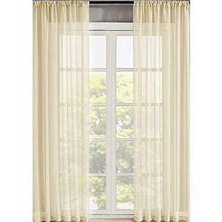 Sapphire Home Window Sheer Curtain - 2 Paneler Vindue Gardiner Wrod Pocket Voile Sheer Curtains 108 tommer L?ngde 2 Paneler til sovev?relse Livel