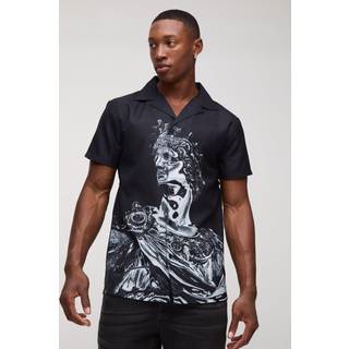 Mens Black Regular Fit Homme Print Check Shirt