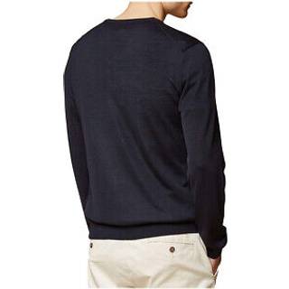 Maerz Herren Pullover blau unifarben