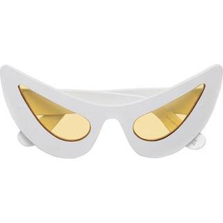Marni Unisex Char Dham Leather White URD Solbriller Acetat Hvid Gul Geometrisk Normal
