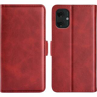 Motorola Moto G55 Wallet Flip Læder Cover m. Pung - Rød