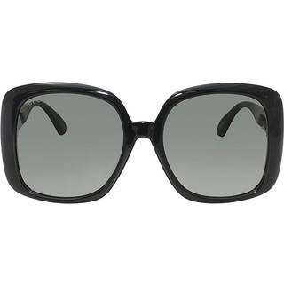 Gucci Kvinde Gucci GG0714SA 001 Solbriller Injiceret Sort Grå Firkantet Normal Skygge