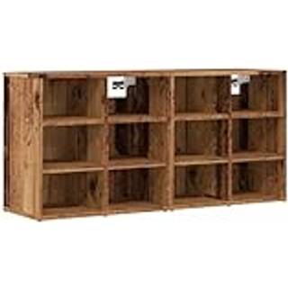 Skoskabe 2 Stk. 52X30X50 Cm Antikt Træ