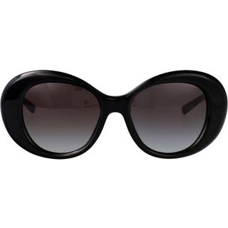 Tiffany Kvinde TF4228 80013C Solbriller Acetat Sort Grå Rund Normal Skygge