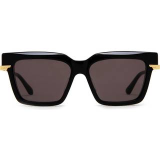 Bottega Veneta Kvinde Bottega Veneta BV1242S 001 Solbriller Acetat Sort Grå Sommerfugl