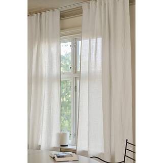 LINA gardin hørblanding 2-pak - Hvid