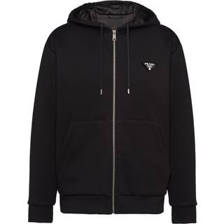 Mens Black Oversized Scuba Zip Though Hoodie