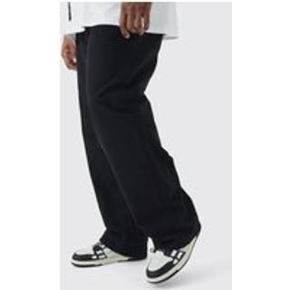 Mens True Black Plus Relaxed Rigid Jeans