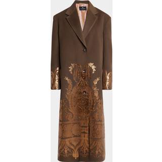 Etro Paisley wool and cashmere coat - brown - M