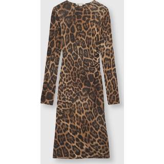 Stella McCartney Leopard-print midi dress - multicoloured - L