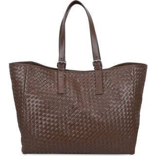 Nunoo Maxi Shopper Braided Mountain Dark Taske - Mørkebrun - str. O/S