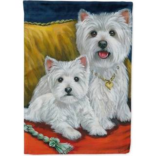 Caroline's Treasures PPP3218GF Westie Mom og Pup Garden Flag Mailbox Flag Dekorativt g?rdflag Banner uden for g?rdhave Kunstv?rk Yard Blomster Be