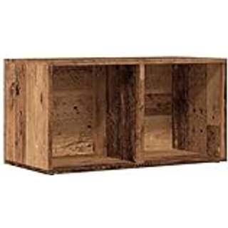 LP-opbevaringsboks i gammelt træ 69,5x34x36 cm konstrueret træ