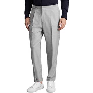 Reiss Reiss Grey Brighton Relaxed Drawstring Trousers with Turn-Ups
