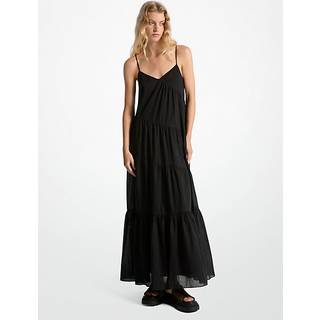 MK Cotton Tiered Maxi Dress - Black - Michael Kors