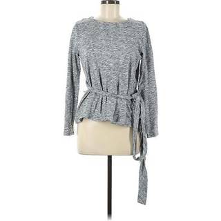 Mens Grey Muscle Fit Contrast Colour Long Sleeve Knitted Jumper