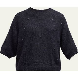 Mens Black Oversized Boxy Fit Cable Knit Jumper