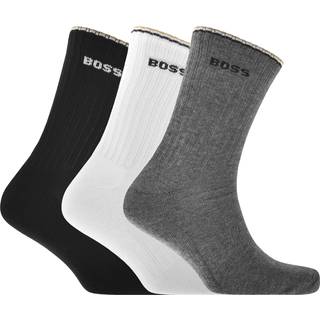 BOSS 3 Pack Quarter Length Rib Socks