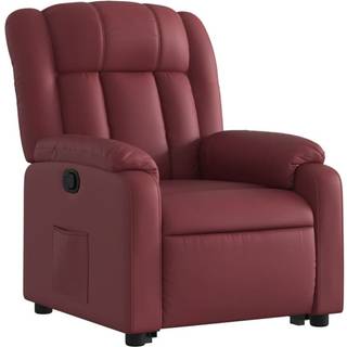 løftestol kunstlæder vinrød