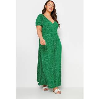 Yours Curve Yours Curve Green Polka Dot Wrap Dress