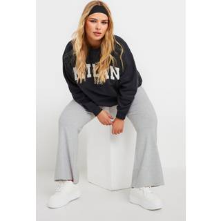 Yours Curve Yours Curve Grey Flare Yoga Trousers